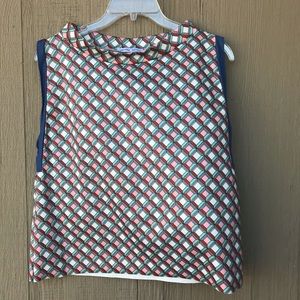 Zara W/B Collection Geometric Crop Top Medium